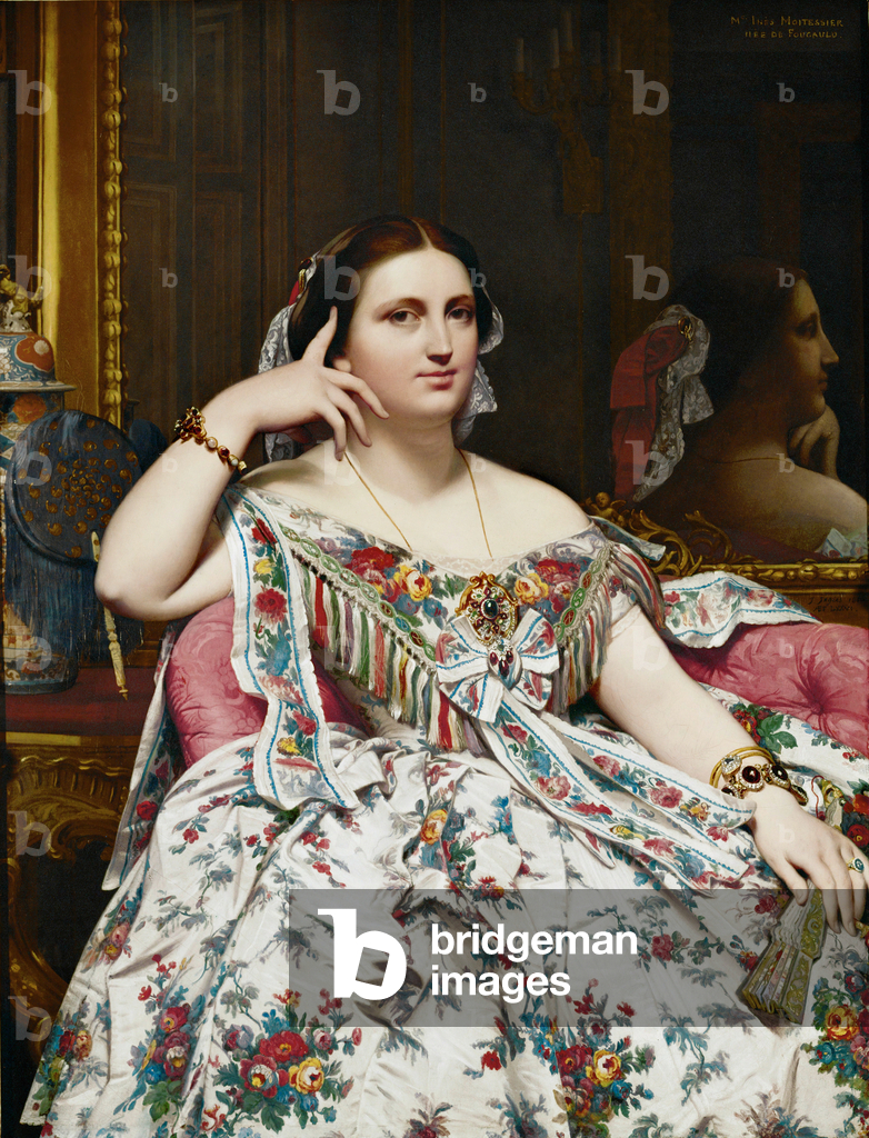 Bild von Gemälde "Madame Moitessier" von Jean Auguste Dominique Ingres