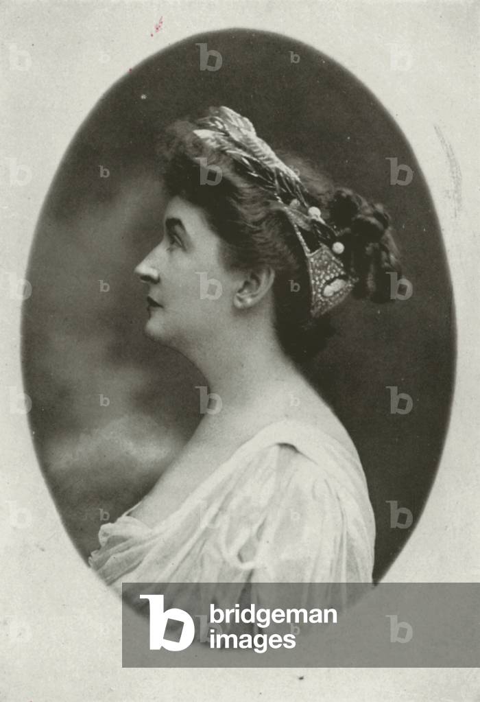 Emma Eames als Tosca (s/w Foto)