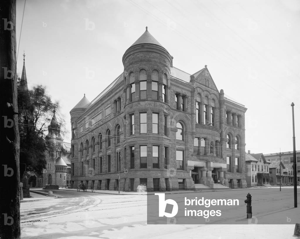 Immagine di Fotografia "Biblioteca pubblica" di Detroit Publishing Co., b/w