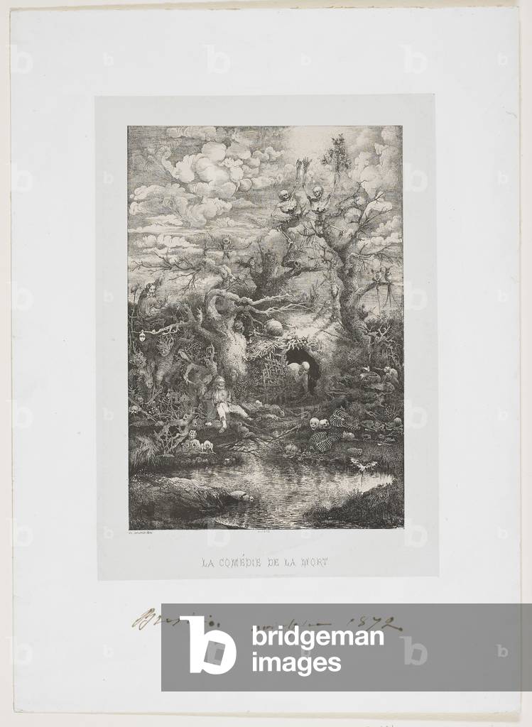 Image of Print depicting La Comedie de la Mort, 1854 by Rodolphe Bresdin