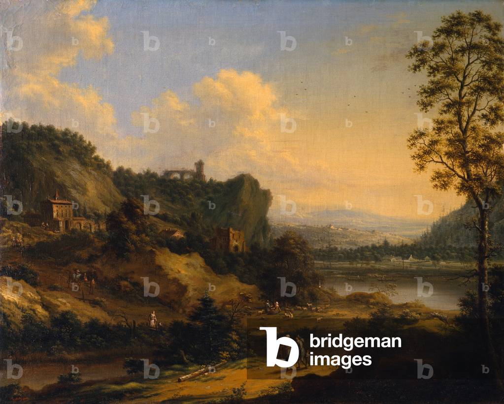 Eine Flusslandschaft (Öl auf Leinwand)