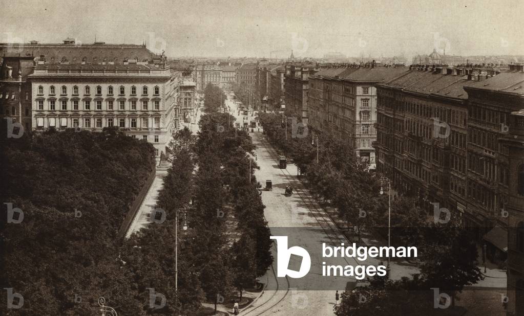 Immagine di Fotografia "Wien//Vienna: Opernring (foto in b/n)" 1901 di Austrian Photographer