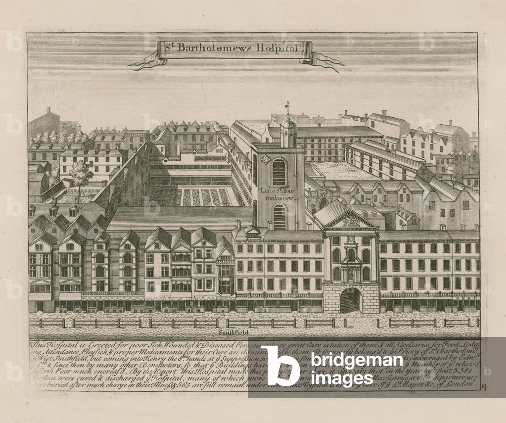 St Bartholomew's Hospital, Smithfield (Gravur)