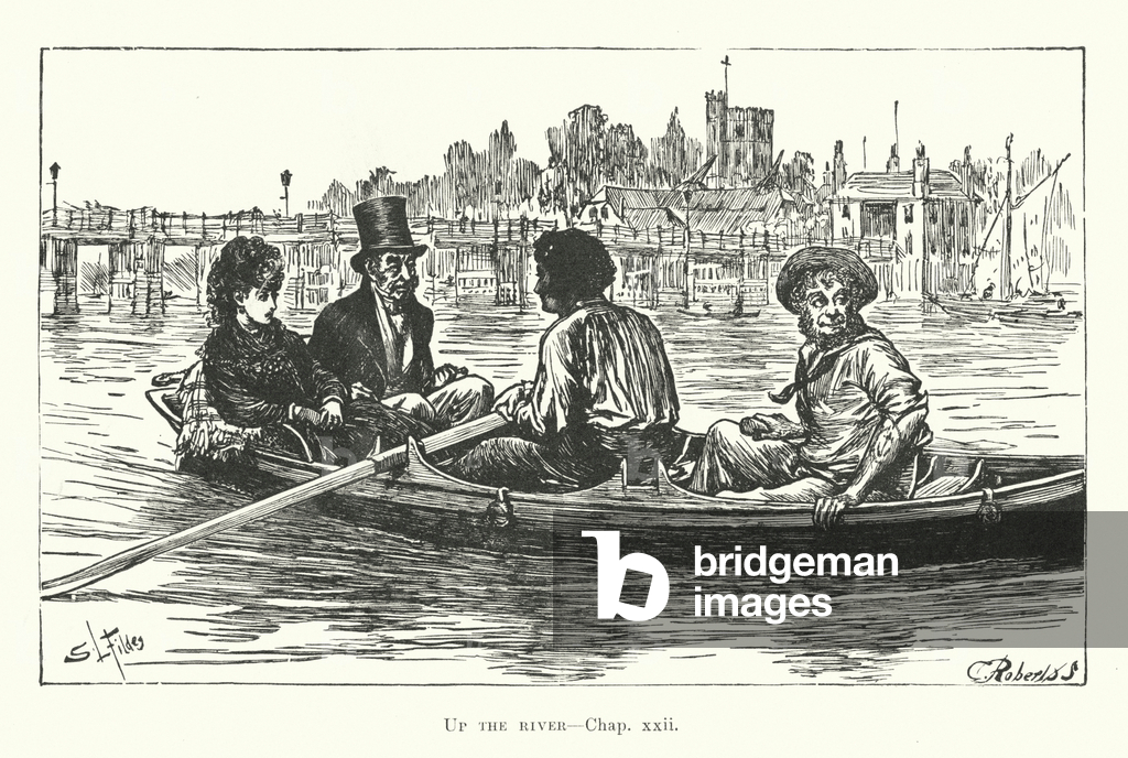 Immagine di Stampa "Illustrazione per Il mistero di Edwin Drood di Dickens (litografia)" 1901 di Samuel Luke F