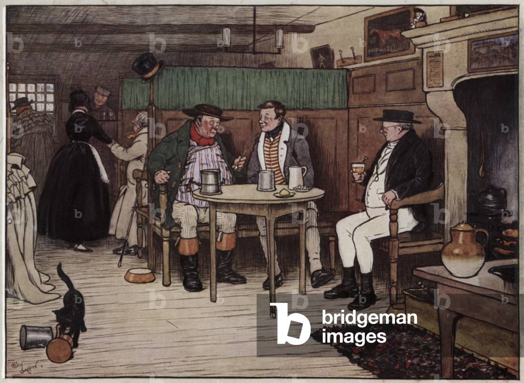 Illustration für The Pickwick Papers von Cecil Aldin (Farbe litho)