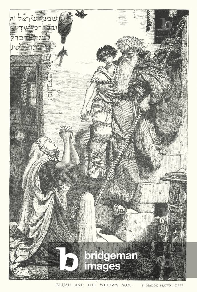 Elia e il figlio della vedova (incisione)