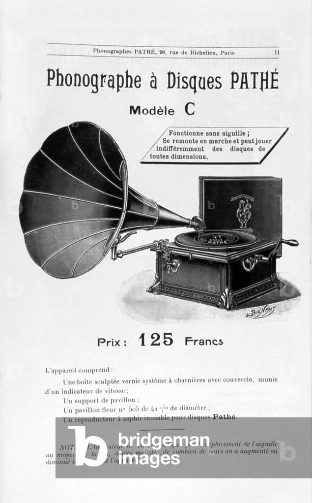 Bild von Gravur "Phonograph" 1906, b/w