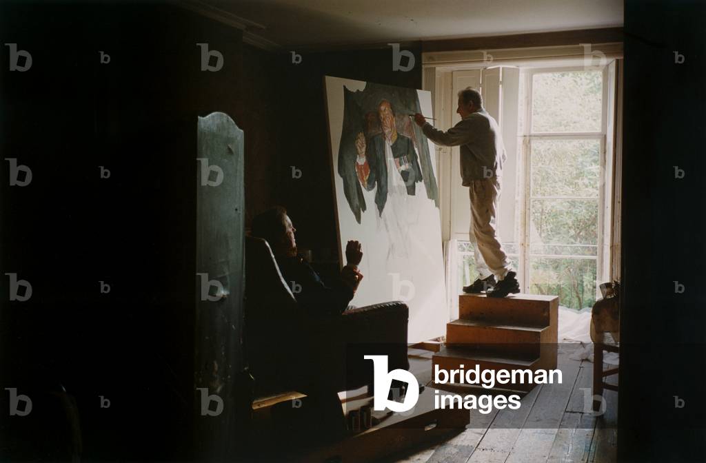Freud painting the Brigadier, 2003 (c-type photo)