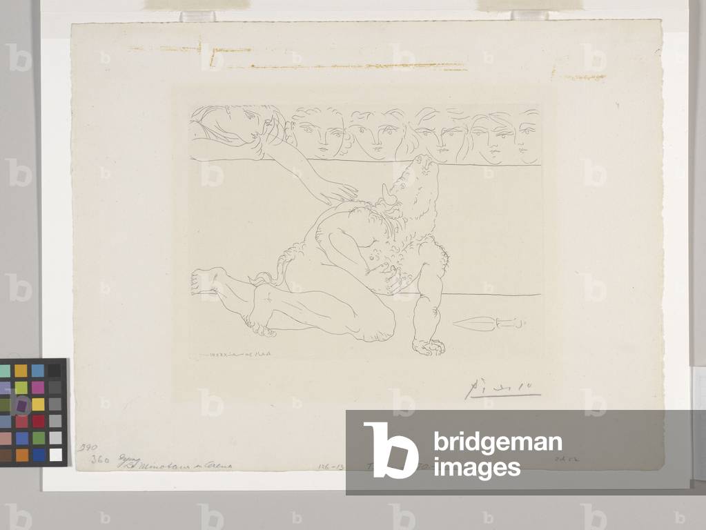Minotaure Mourant, 1933 (gravure)