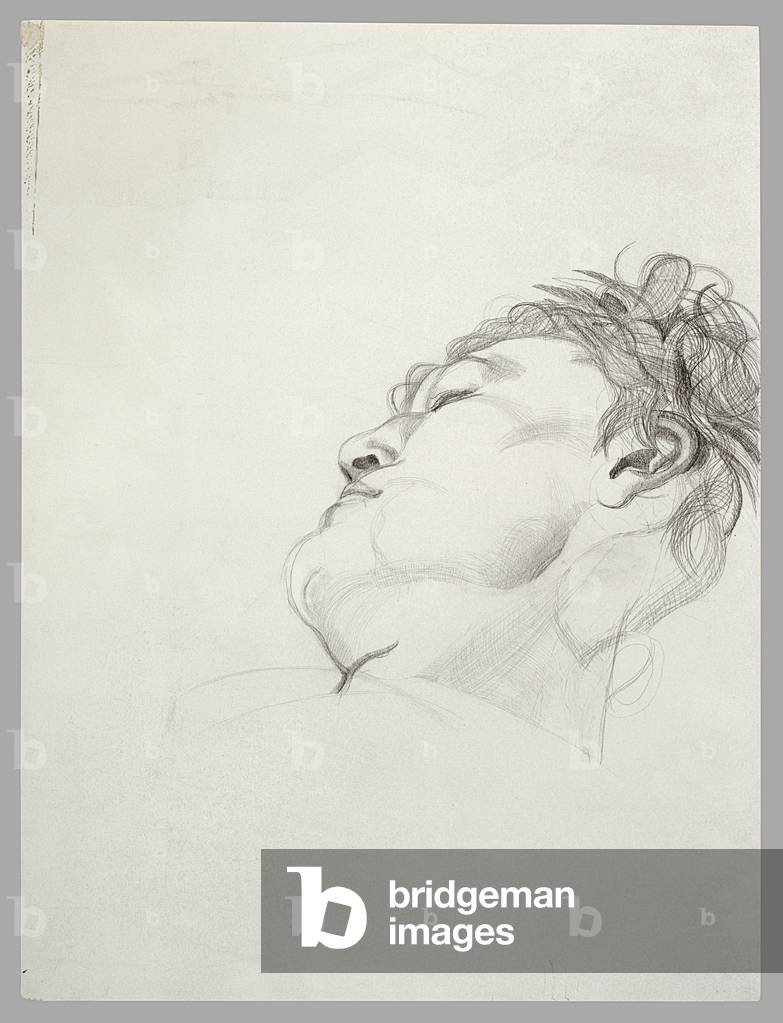 Image of Drawing depicting Head Resting, late 1970s by Lucian Freud