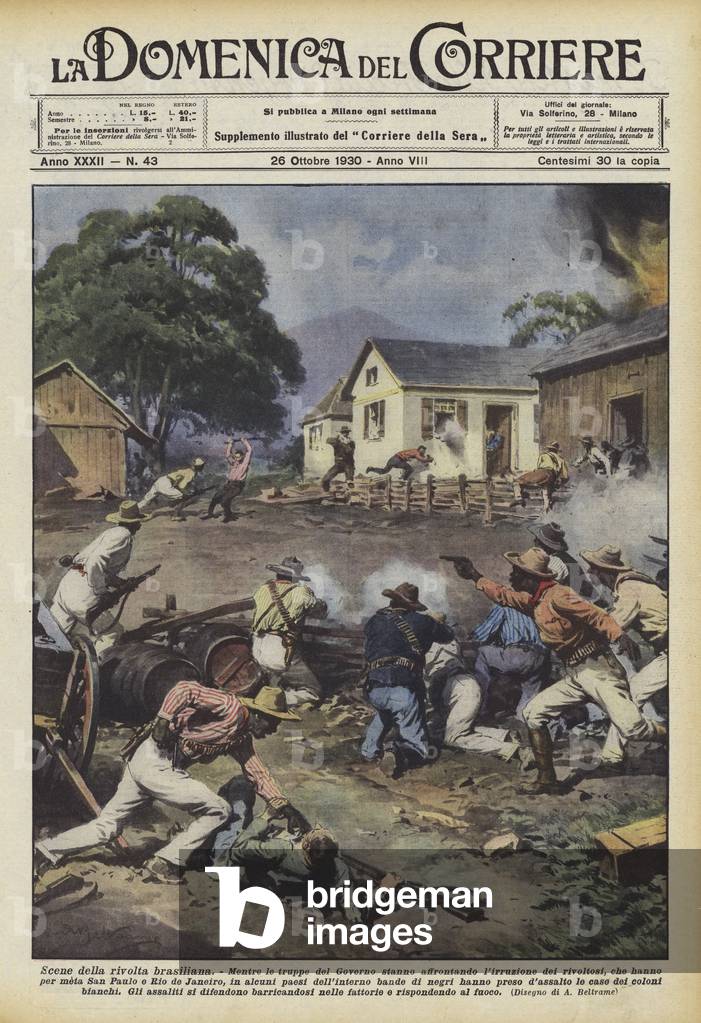 Scènes de la révolte brésilienne (Colour Litho) par Achille Beltrame