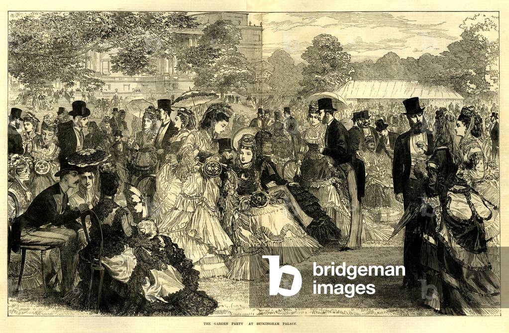 Buckingham Palace Garden Party Assiette pour magazine 1870 1870, b/w