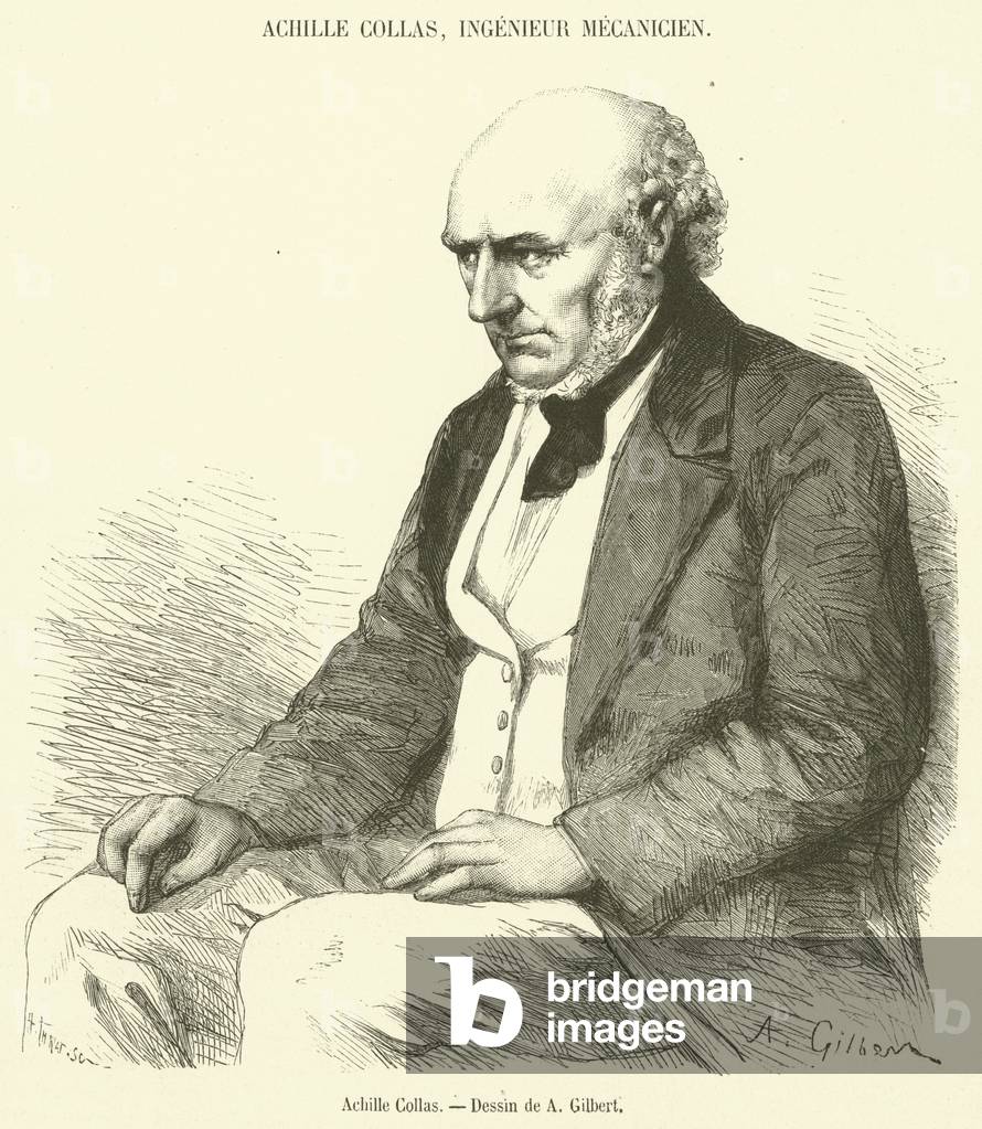 Achille Collas (gravure) 1801 par French School, b/w
