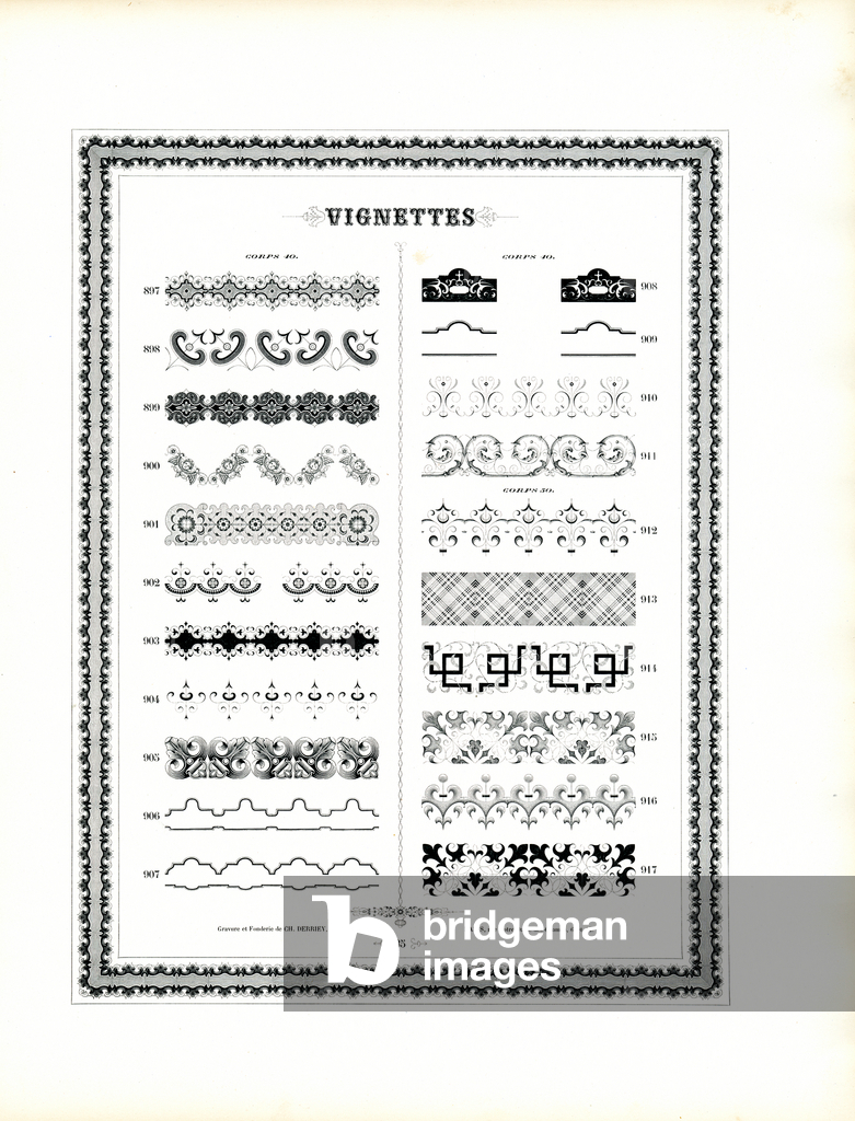 Éléments décoratifs typographiques élégants (impression)
