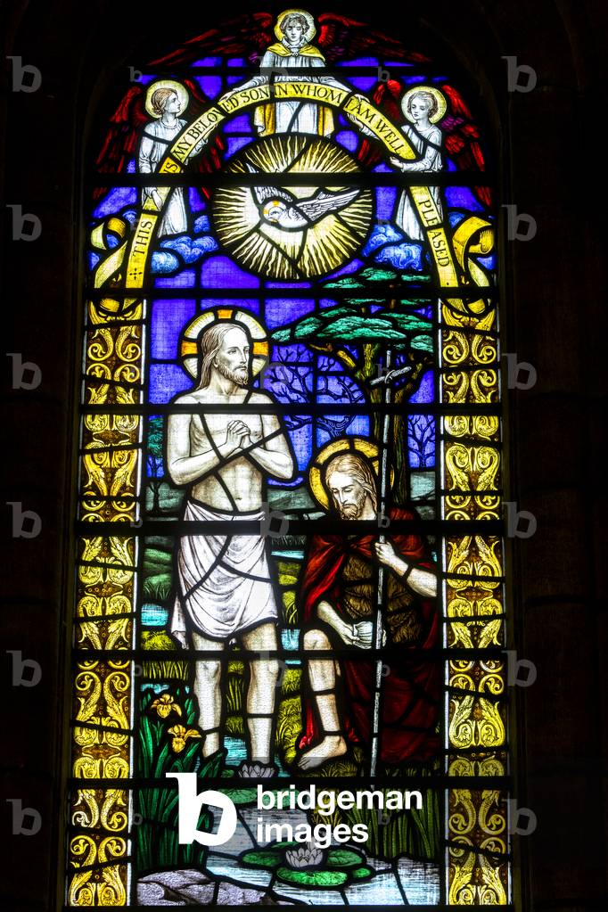 Image of St Ann's Belfast protestant cathedral, Northern Ireland, Stained glass, Jesus