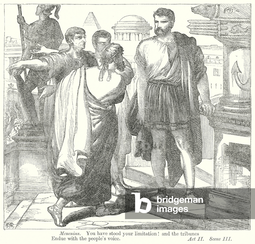 Image of Engraving depicting Coriolanus (engraving) 1801 by Henry Courtney Selous