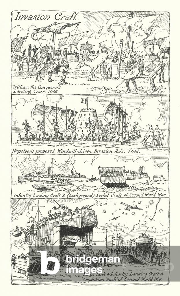 Image of Print depicting Invasion Craft (litho) 1901 by William John Patton McDowell