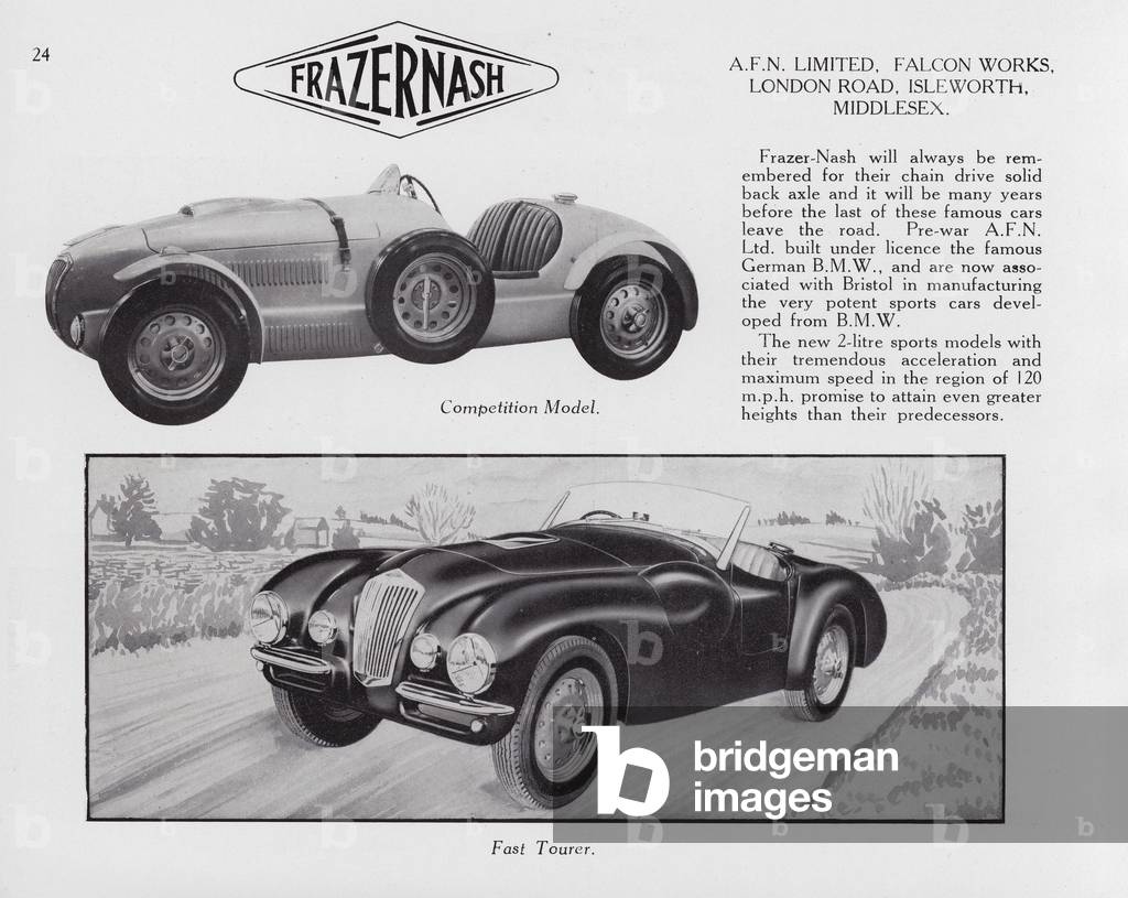 Britische Autos von 1949: Frazernash (s/w-Foto)