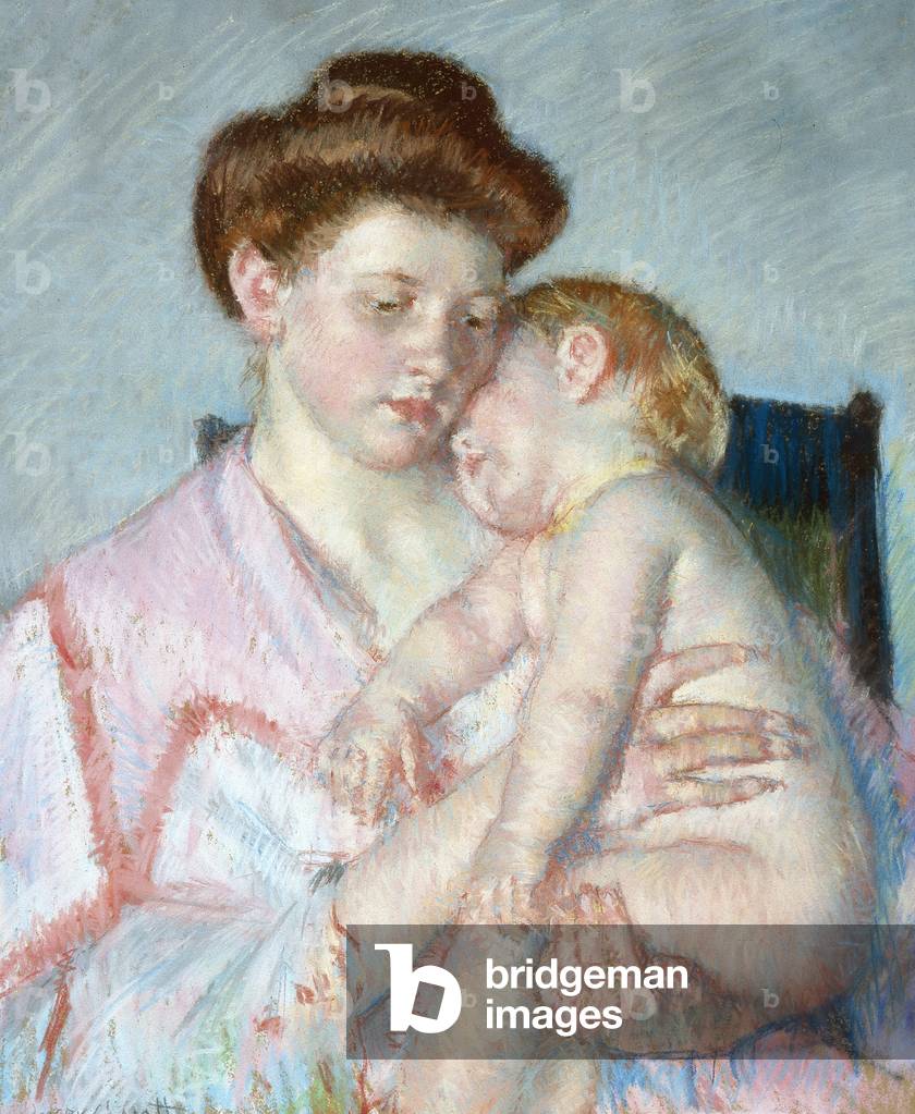 Sleepy Baby, c.1910 (Pastell auf Papier)