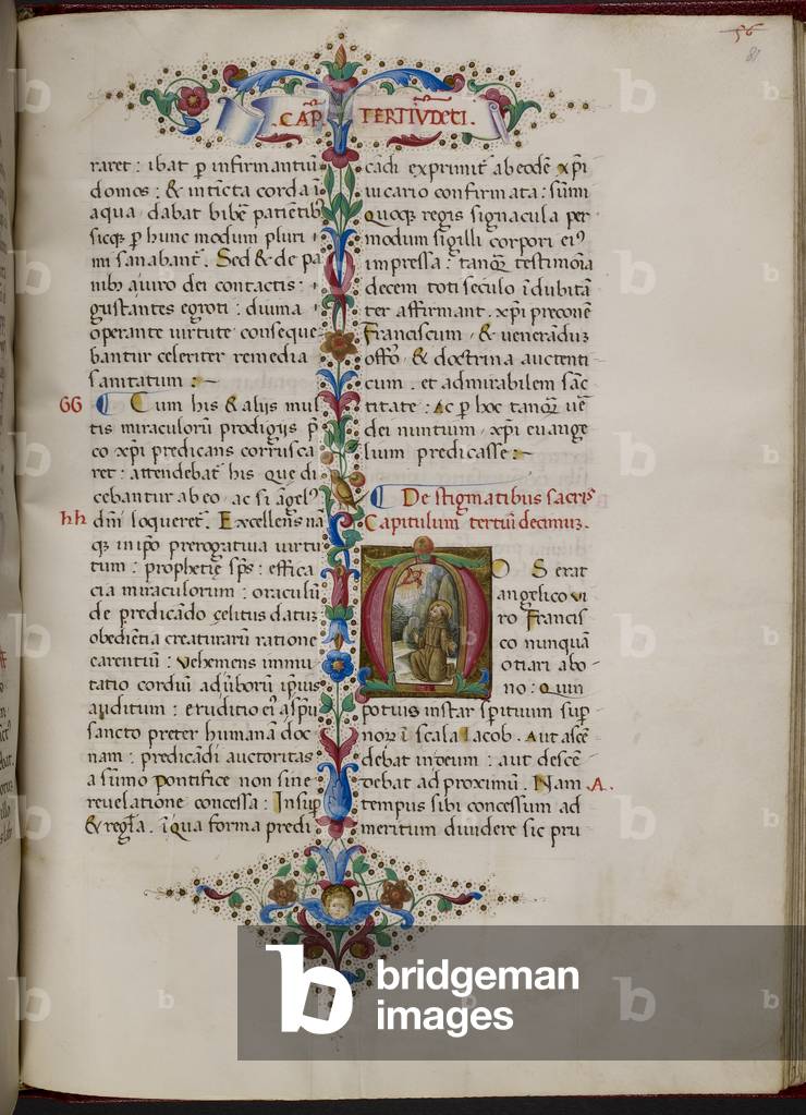 Sample Stigmata Image of Illustration of saint receiving the stigmata from 'Legend and Life