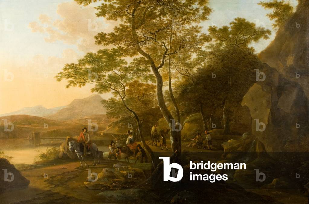 Immagine di Dipinto "Paesaggio con figure" 1655 di Cornelis van Swanenburgh