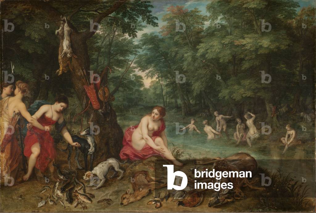 Ninfe balneari (olio su tavola)