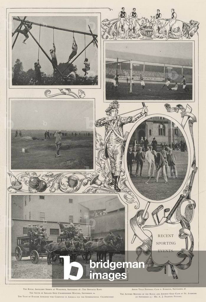 Image of Photography depicting Recent Sporting Events (b/w photo) 1901 by Alfred Hugh Fisher, b/w
