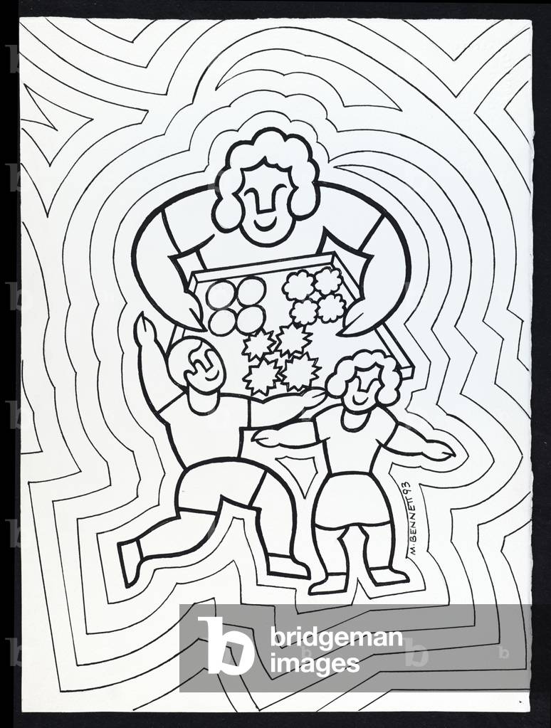 "Ohne Titel" von Manuel Bennett, b/w