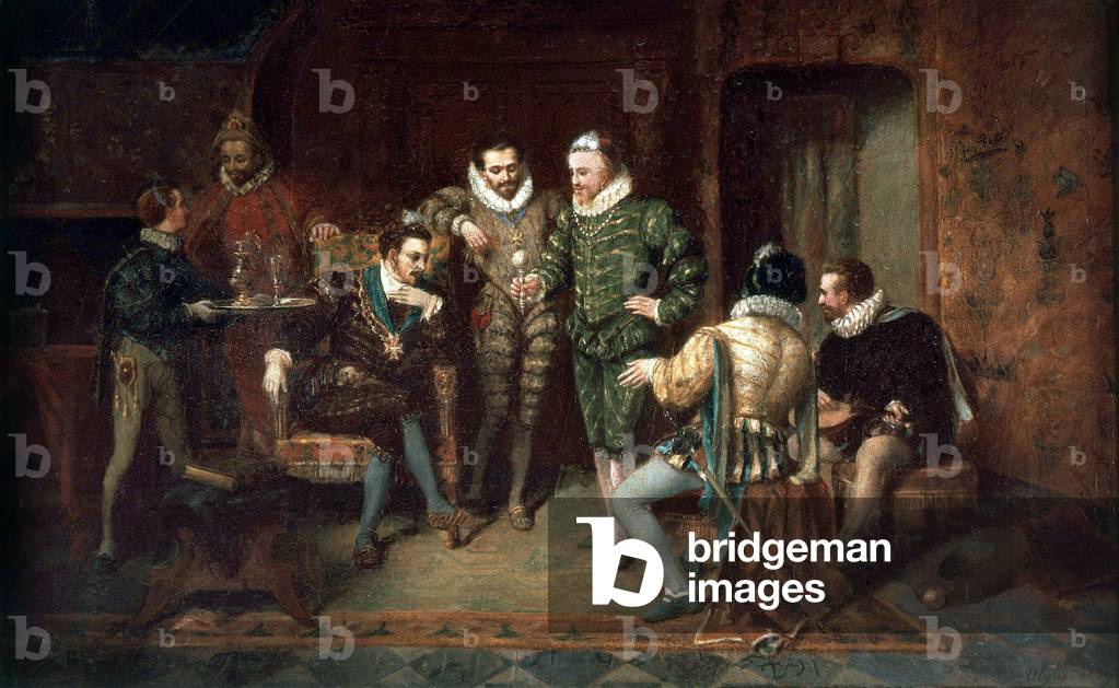 Image de Peinture représentant Le roi français Henri III (1551-1589) et ses Mignons (favoris) 1801