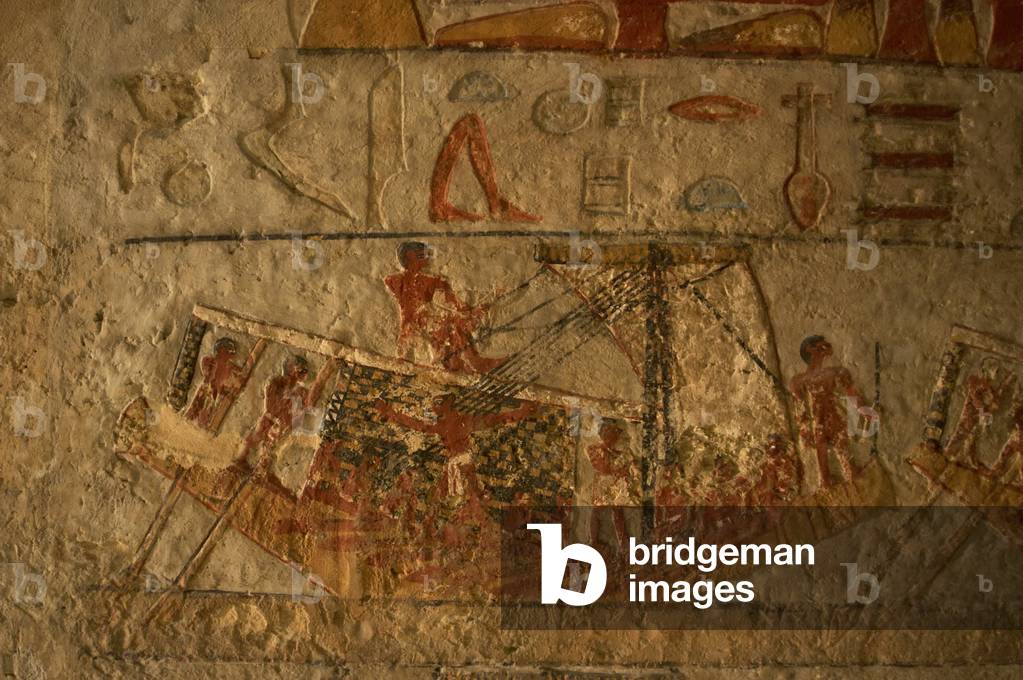 Mastaba d'Irukaptah. Saqqara. Égypte., b/w