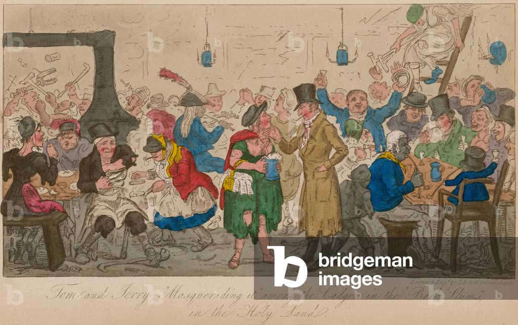 Tom e Jerry lo mascheravano tra i cadgers nei 'Back Blums' in Terra Santa (incisione a colori)