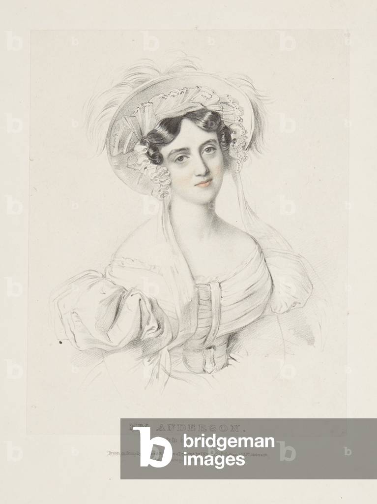 Image de Estampe représentant Lucy Anderson 1834 par Richard James Lane