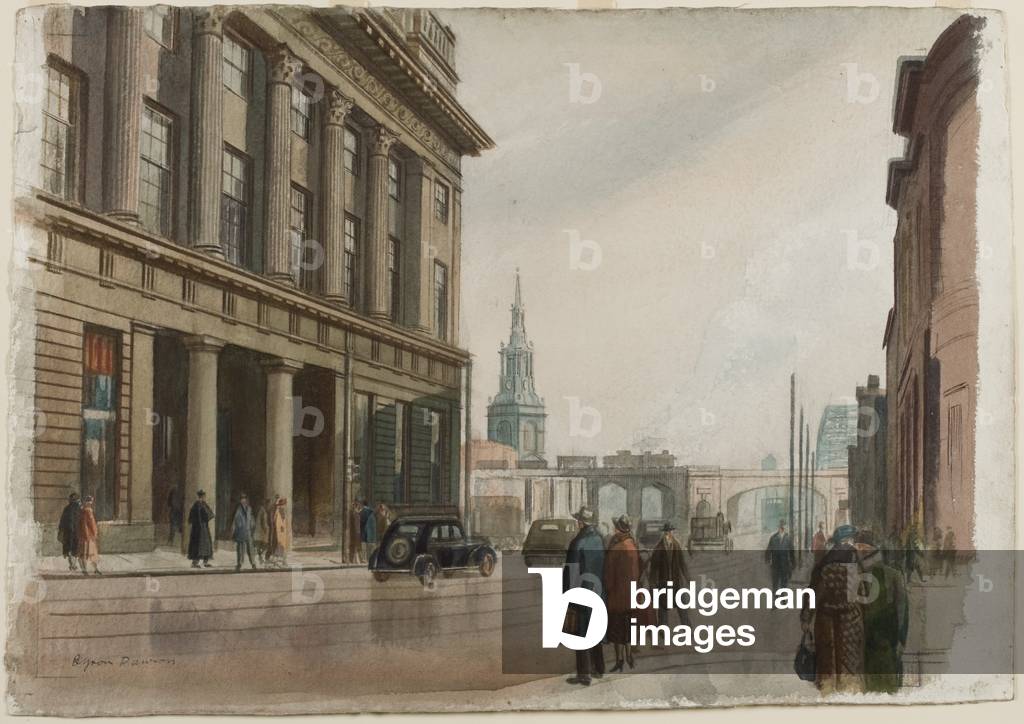Royal Arcade, Pilgrim Street, Newcastle (aquarelle sur papier)