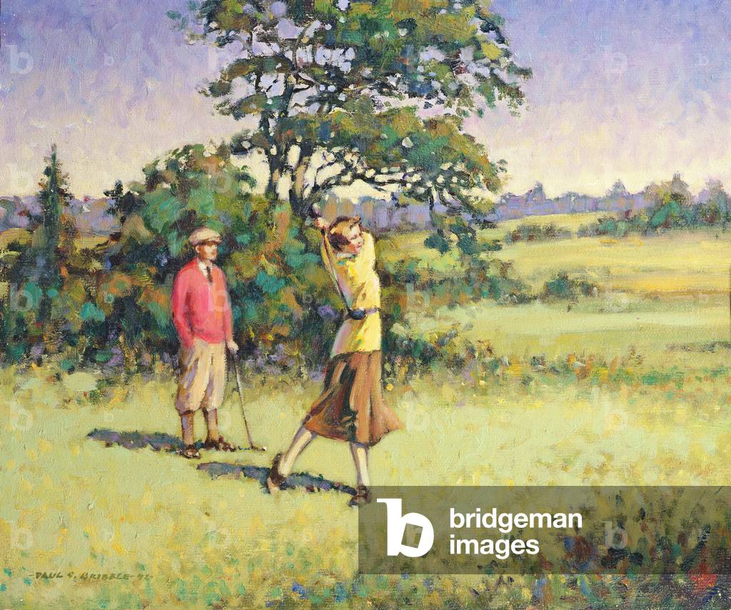 Golfen, 1992 (Öl auf Leinwand)