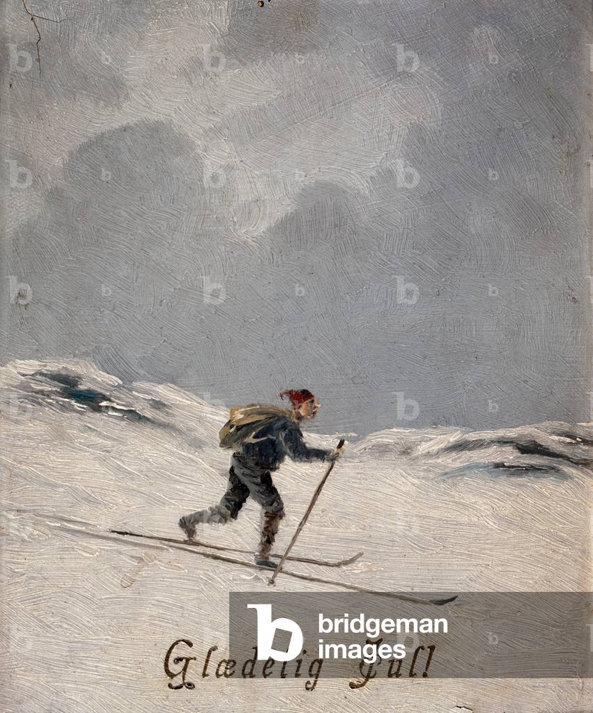 "Sciatore (Buon Natale)" 1880 di Otto Henning