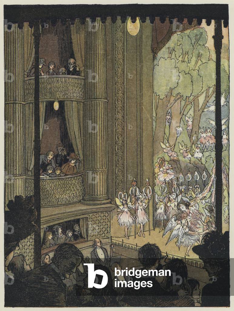 "Londra: Drury Lane Pantomime (colore lito)" di Francis Donkin Bedford