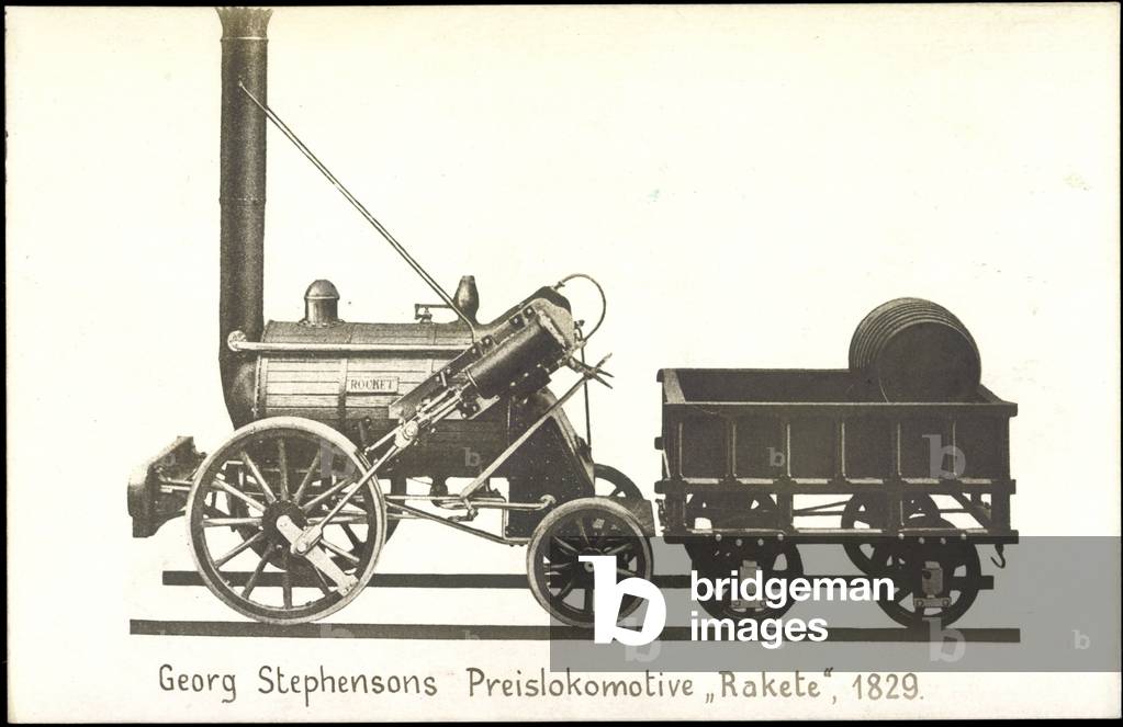 Bild von Druck "Georg Stephensons Preislokomotive Rete"