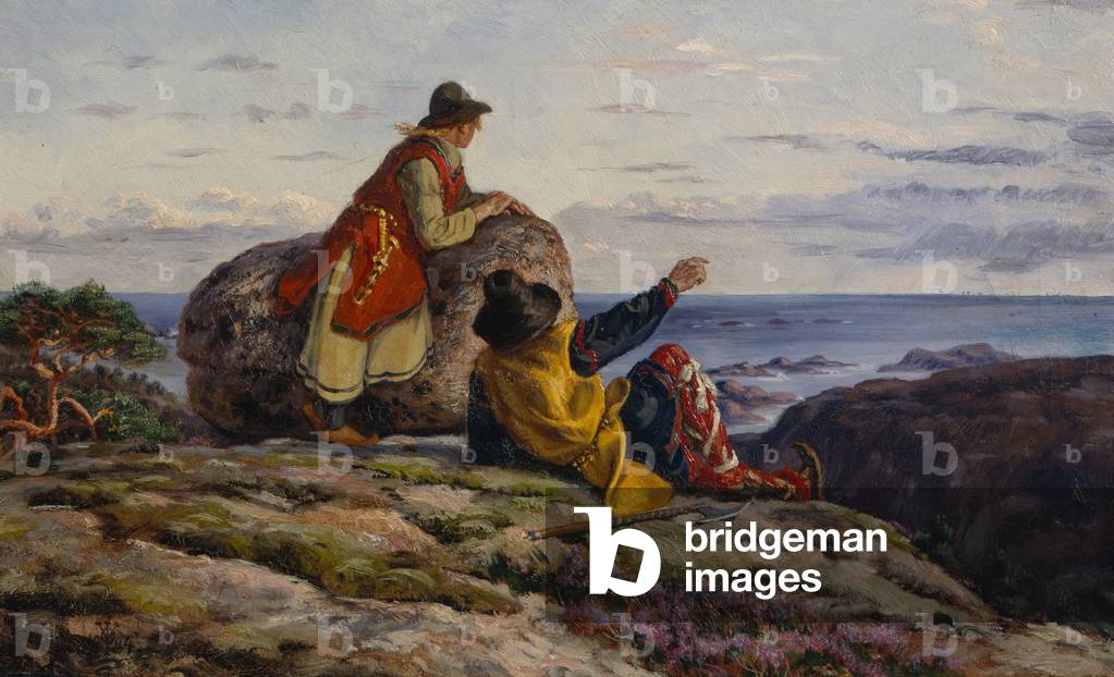 Bild von Gemälde "Auf der Uhr", 1884 von Olaf Isaachsen