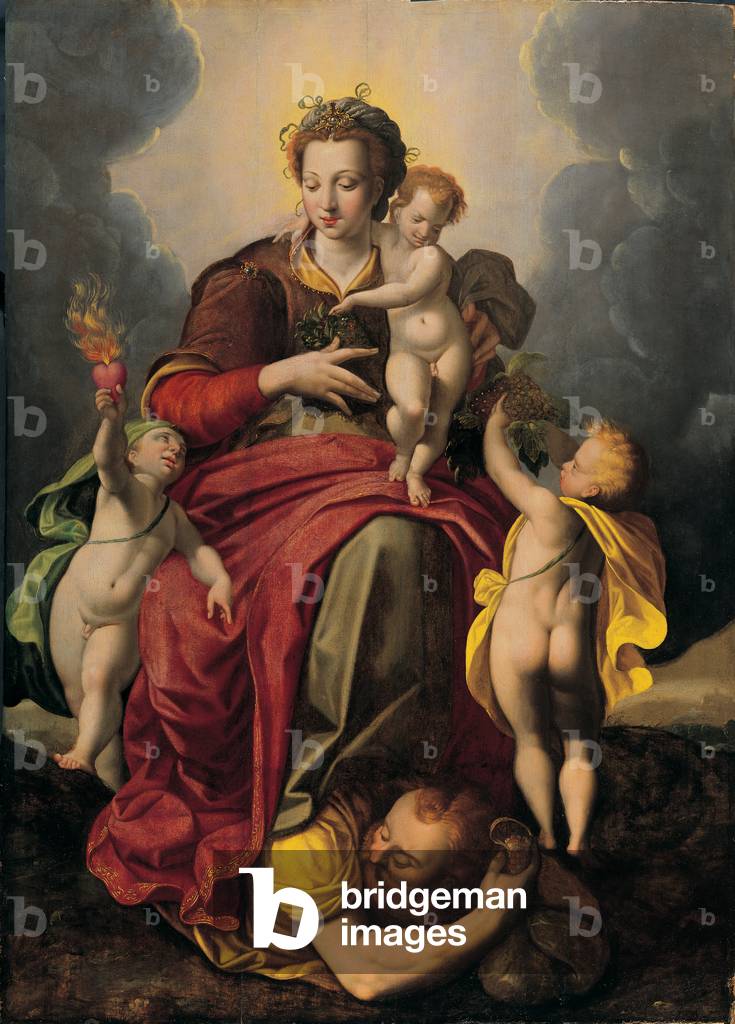 Wohltätigkeit, 1580 (Öl auf Holz)