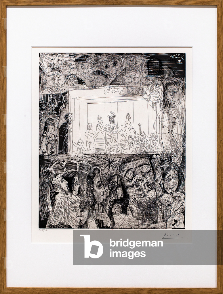 Image de Estampe représentant Ecce Homo d'après Rembrandt ou le Théâtre de Piacasso 1970 par Pablo Picasso