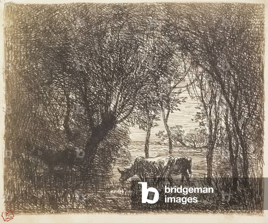 Vaches sous bois, 1862