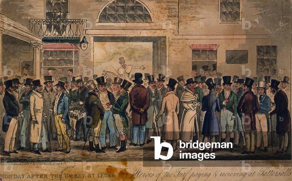 Bild von Druck "Montag nach dem "Großen St. Leger"" 1824