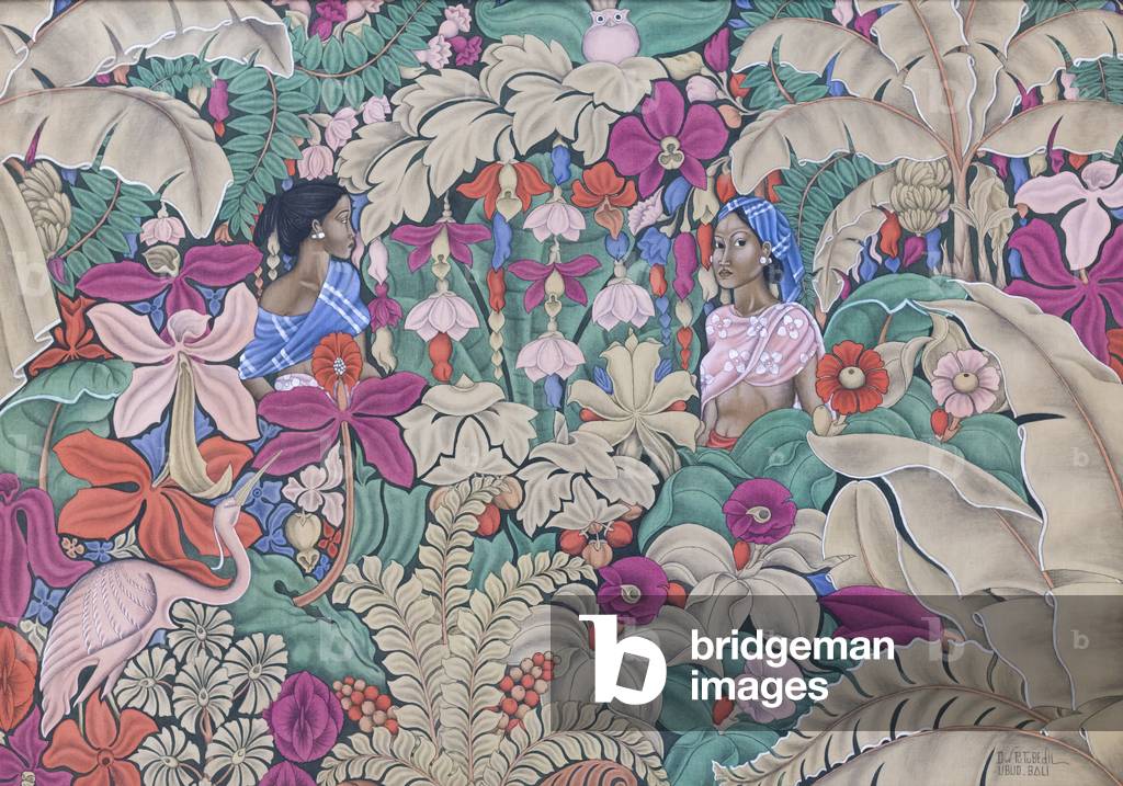Bild von Gemälde "Flower Garden" 1990 von Dewa Putu Bedil