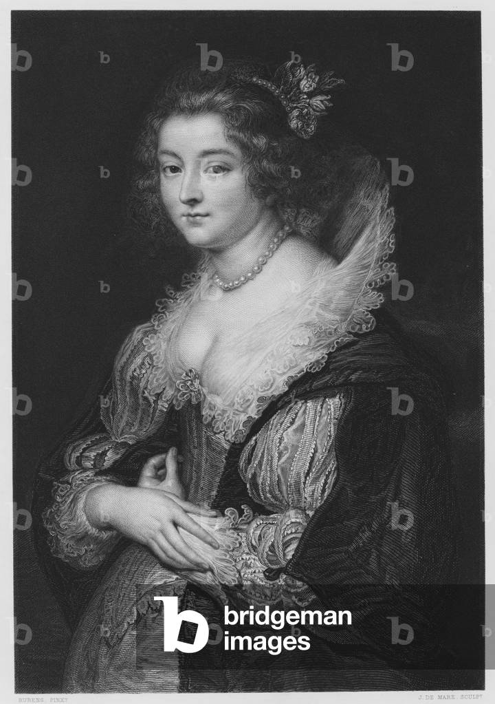 Die Frau von Rubens, aus dem Bild in der königlichen Sammlung (Gravur)