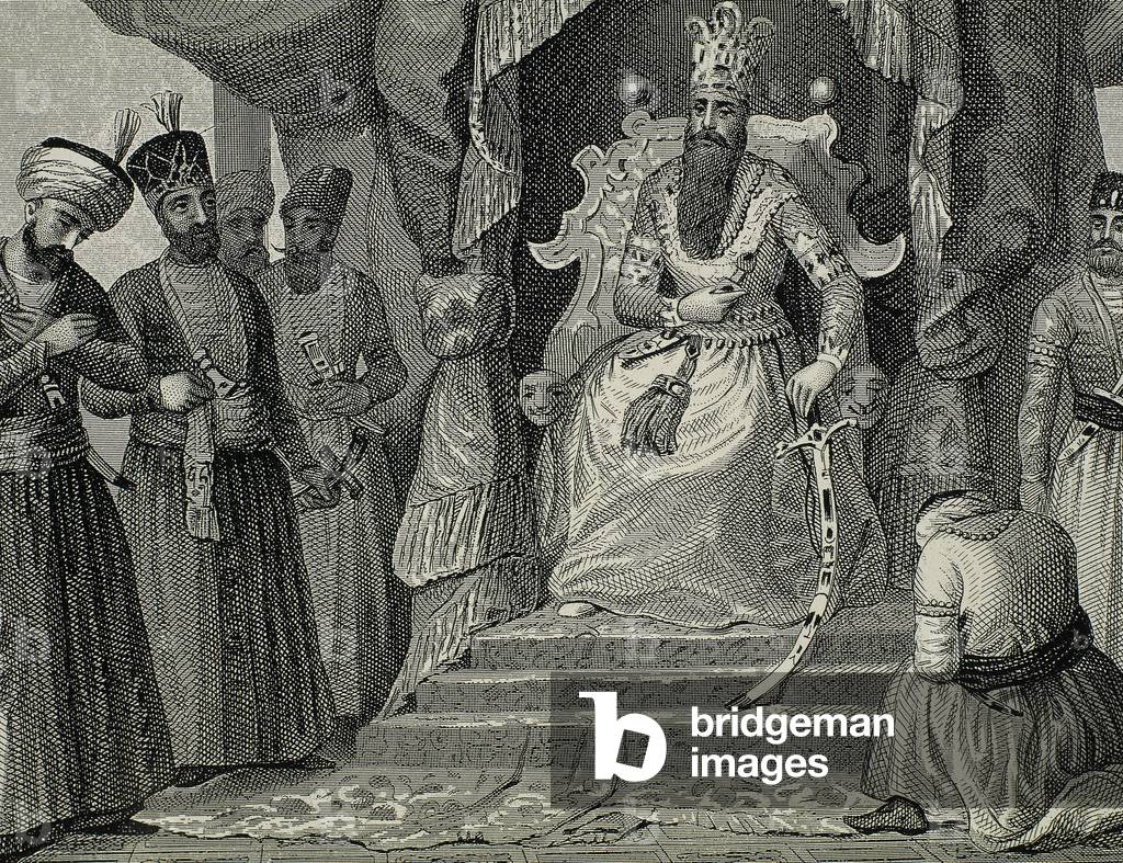 Image of Sultan received in the Topkapi Palace counselors. Istanbul ...