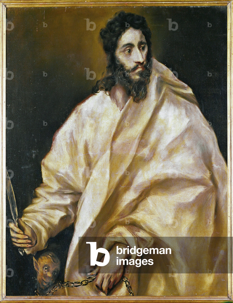 Image of Saint Bartholomew, apostle (painting on canvas) by Greco, El ...