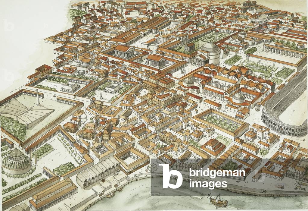 Image of Ancient Rome, aerial view of Imperial Rome