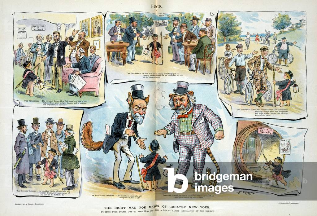 Le bon homme pour le maire de New York 1897 1897 par Frederick Burr Opper