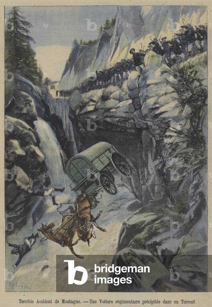 Un terribile incidente in montagna (colore lito)