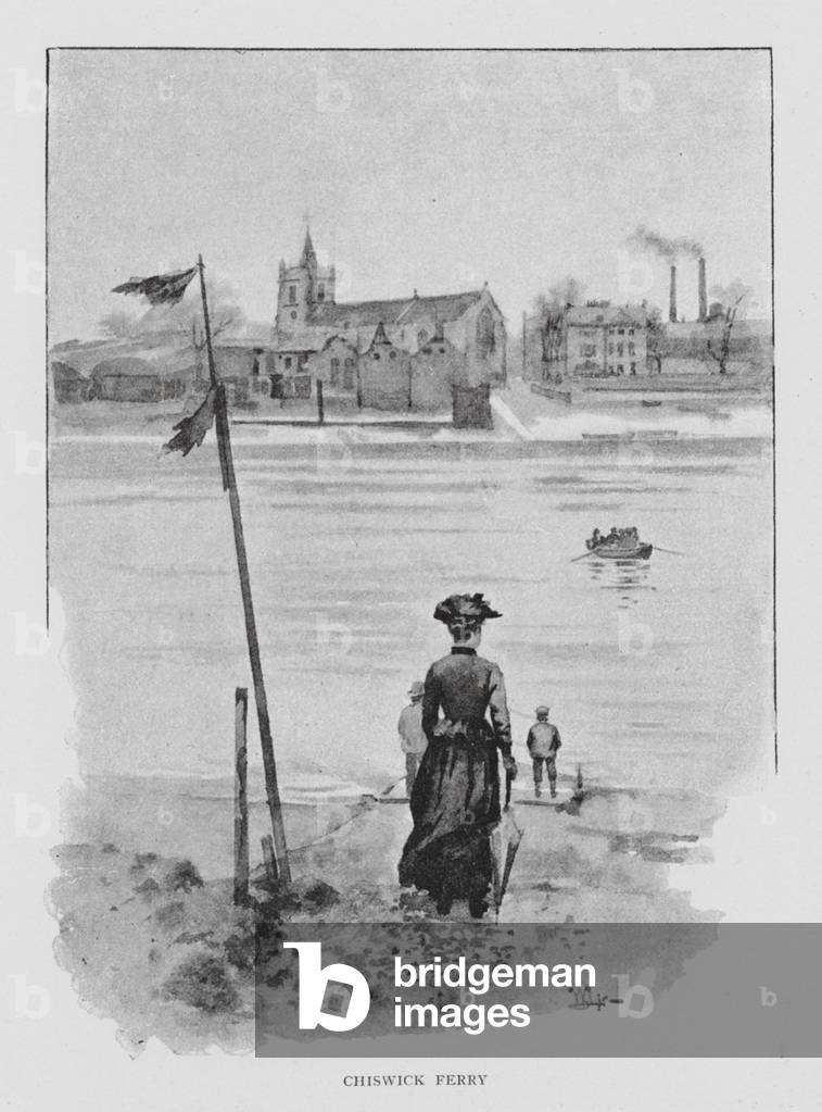 Image of Print depicting Chiswick Ferry (litho) 1801 by William Luker